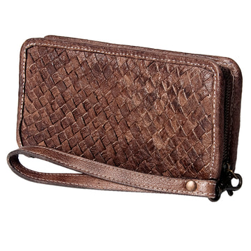Harness Skirting Leather With Hand Carving Wallet - NMBGZ109