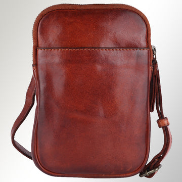 Full Grain Leather Crossbody Bag - SWC208