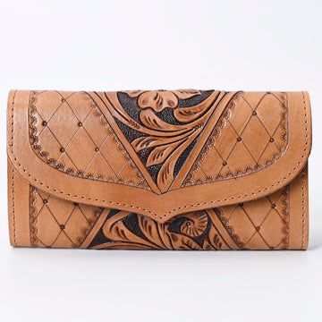 Real Cowhide Leather With Carving Wallet - LBG115