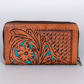 Harness Skirting Leather With Hand Carving Wallet - LBG117