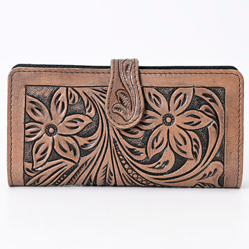 Harness Skirting Leather With Hand Carving Wallet - LBG137