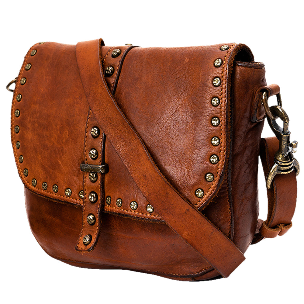 Full Grain Leather Crossbody Bag - SWC155