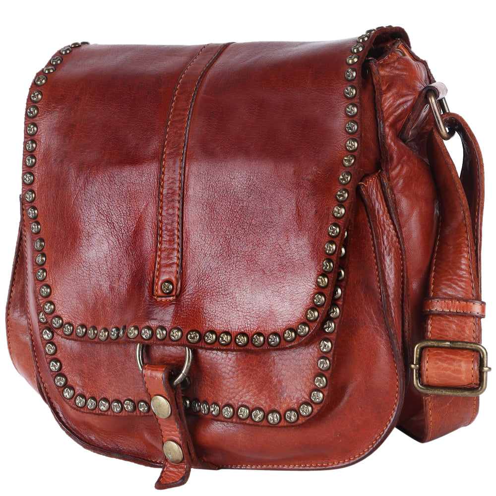 Full Grain Leather Crossbody Bag - SWC157A