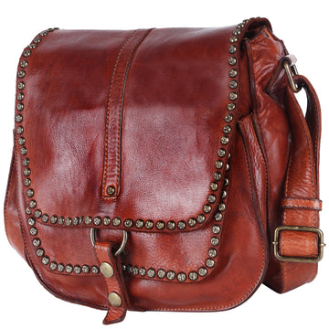 Full Grain Leather Crossbody Bag - SWC157A