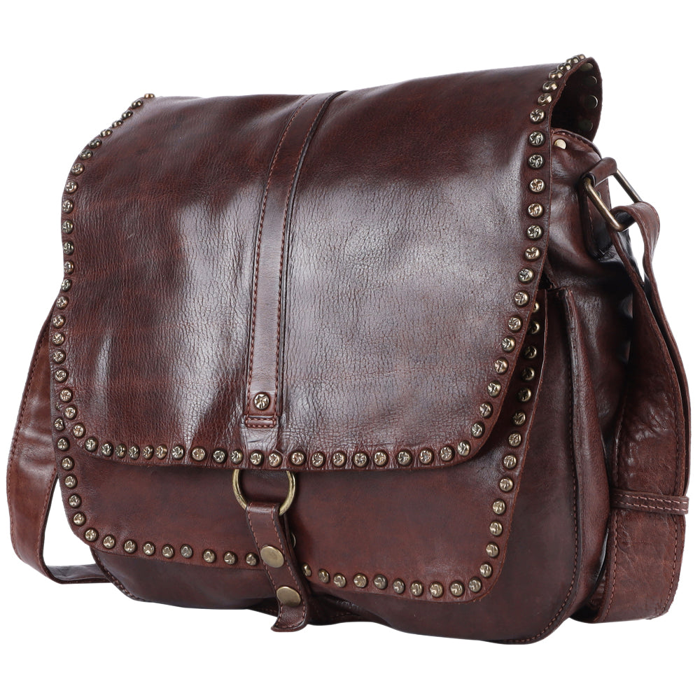 Full Grain Leather Crossbody Bag - SWC157B