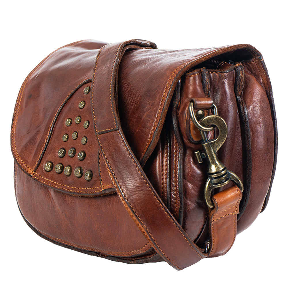 Full Grain Leather Crossbody Bag - SWC161
