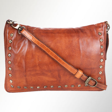 Full Grain Leather Crossbody Bag - SWC193