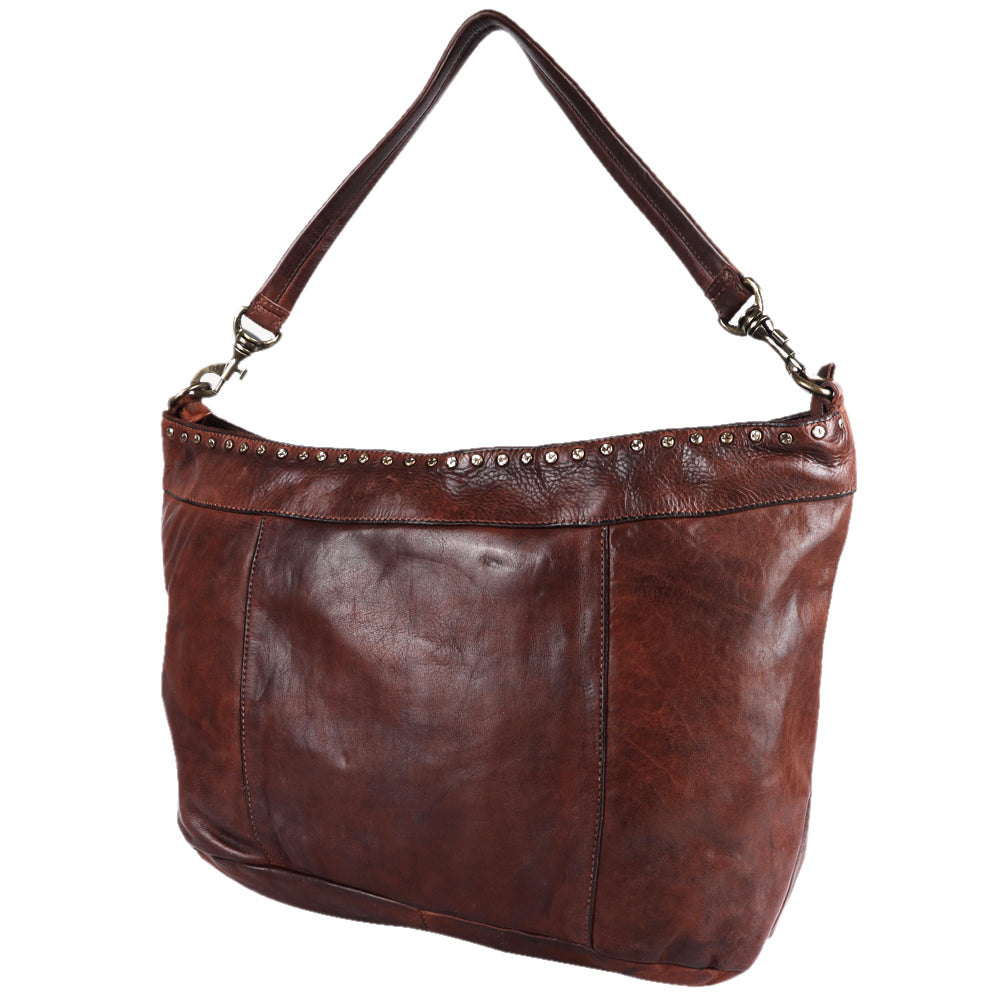 Full Grain Leather Hobo Bag - SWC183