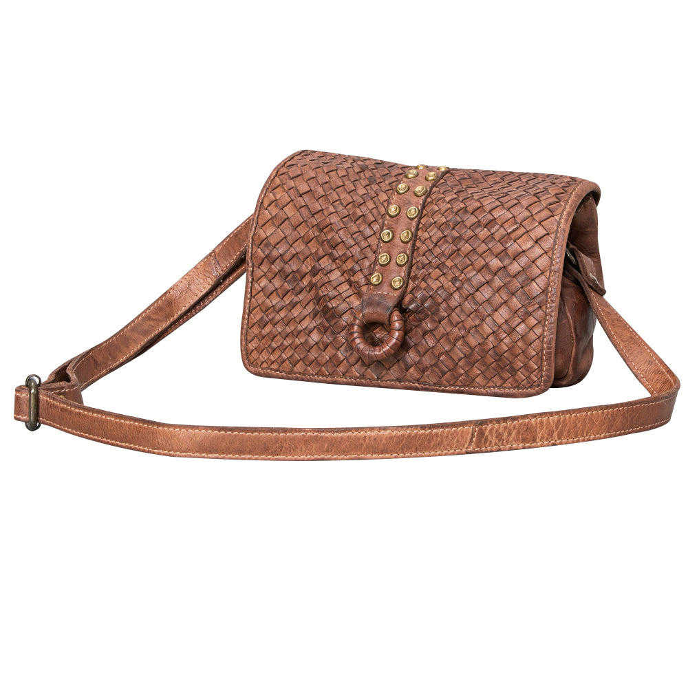 Harness Skirting Leather With Hand Carving Crossbody Bag - NMBGM114