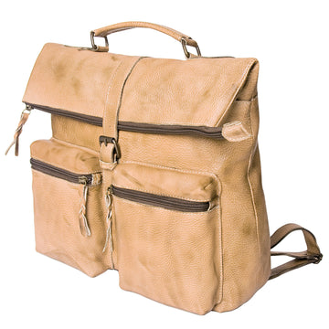 Both Side Grain Leather Backpack - NMBG134