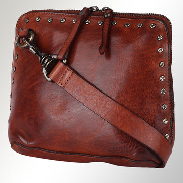 Full Grain Leather Crossbody Bag - SWC199