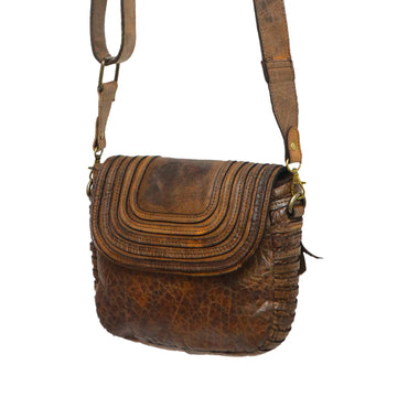 Full Grain Leather With Antique Finish Crossbody Bag - NMBGM119