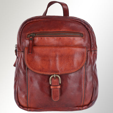 Full Grain Leather Backpack - SWC211