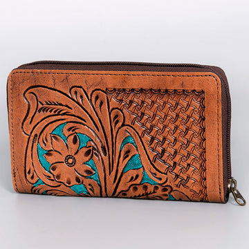 Harness Skirting Leather With Hand Carving Wallet - LBG117