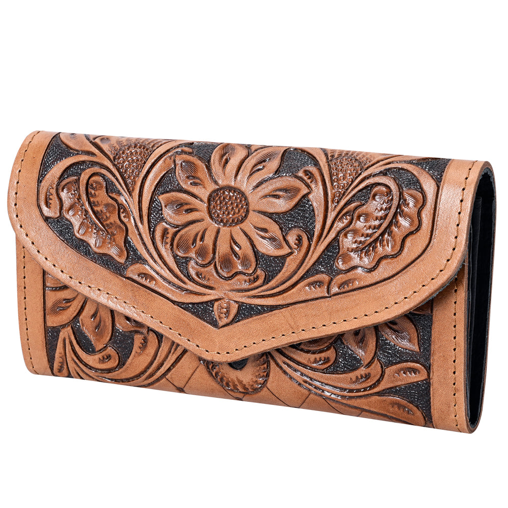 Real Cowhide Leather With Carving Wallet - LBG135