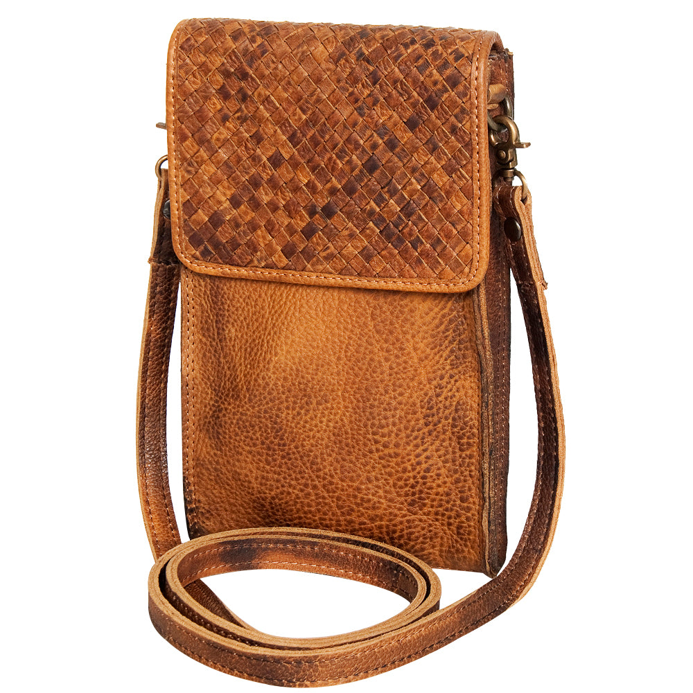 Harness Skirting Leather With Hand Carving Pouch - NMBGM134